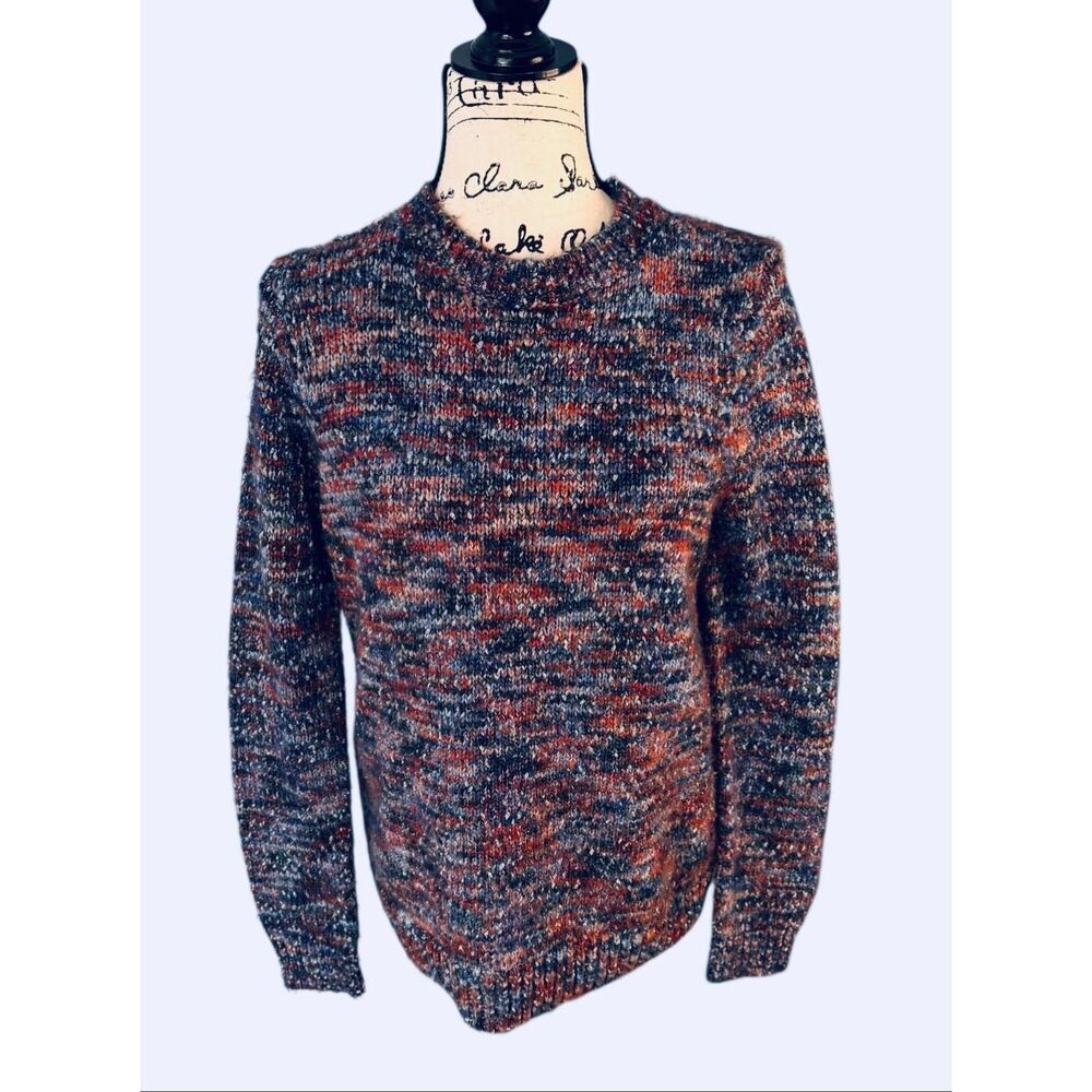LOFT Marled Knit Metallic Pullover Knit Crewneck Sweater - Size Medium